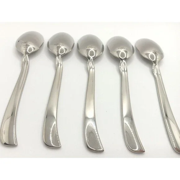 Lenox Simply Fine Twist 5 Piece Teaspoon Set 18/10 Stainless Vietnam New - Picture 8 of 9
